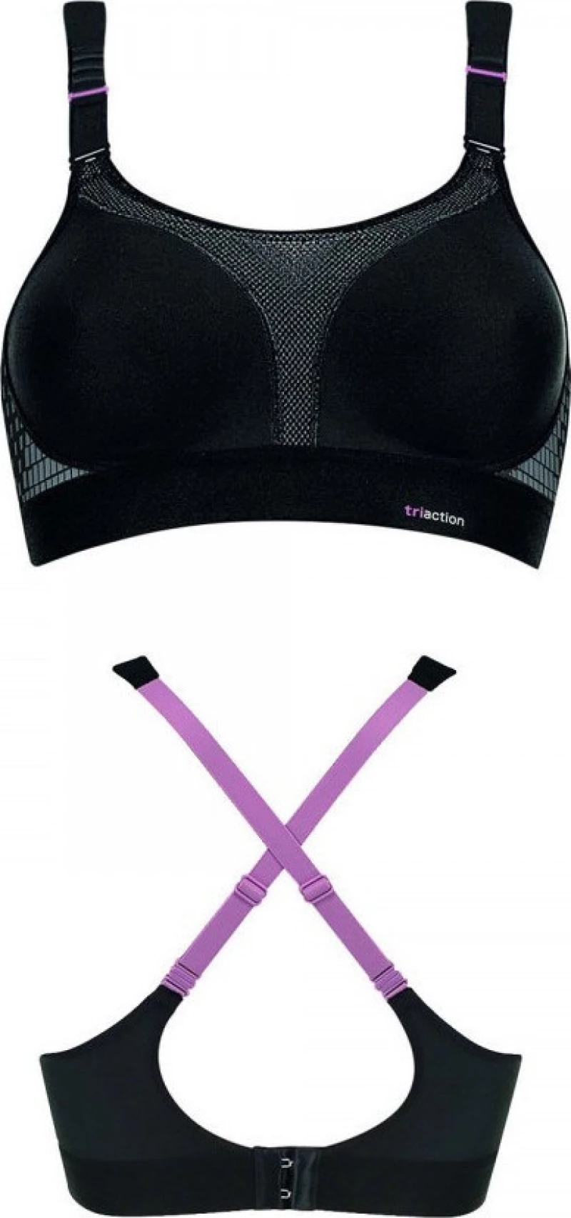 Triumph Triaction Extreme Lite N Μαύρο Αθλητικό Σουτιέν Χωρίς Μπανέλες
