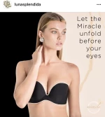 Luna Miracle 1810 Μαύρο Strapless Σουτιέν Χωρίς Ενίσχυση