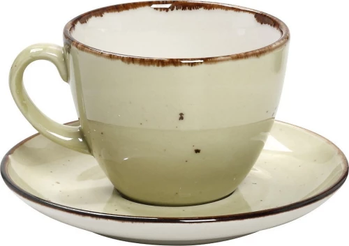 Espiel Terra Jumbo Φλυτζάνι Cappuccino από Πορσελάνη Πράσινο 350ml