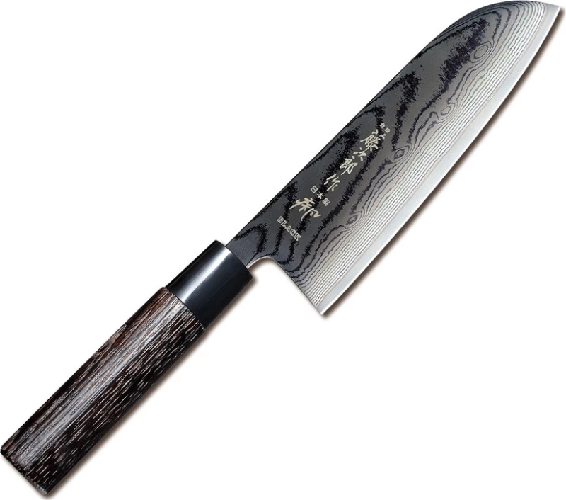 Tojiro Shippu Black Μαχαίρι Santoku από Δαμασκηνό Ατσάλι 16.5cm FD-1597