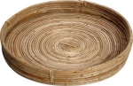 Espiel Δίσκος Σερβιρίσματος Ξύλινος Στρογγυλος Καφέ 45x45x6cm