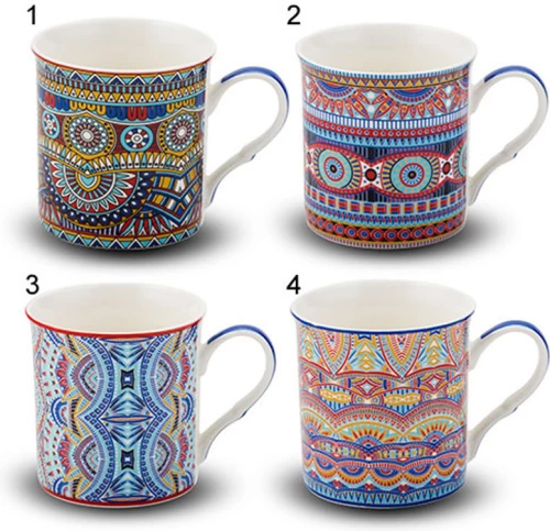 Nava New Bone Κούπα από Πορσελάνη Πολύχρωμη 330ml