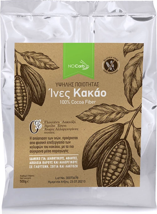 NoCarb Ίνες Κακάο Ίνες Κακάο 500gr