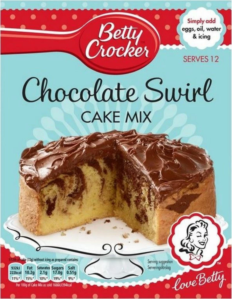 Betty Crocker Μείγμα για Γλυκά Chocolate Swirl Cake Mix 425gr