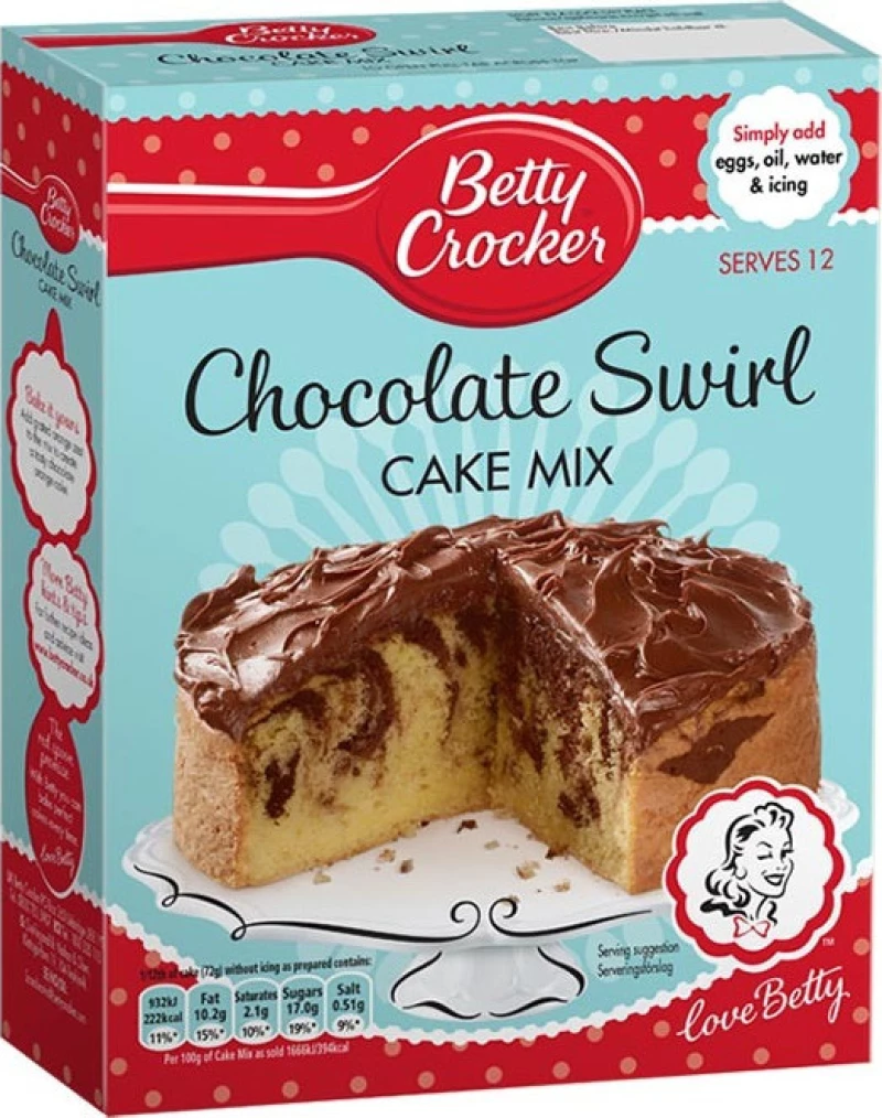Betty Crocker Μείγμα για Γλυκά Chocolate Swirl Cake Mix 425gr