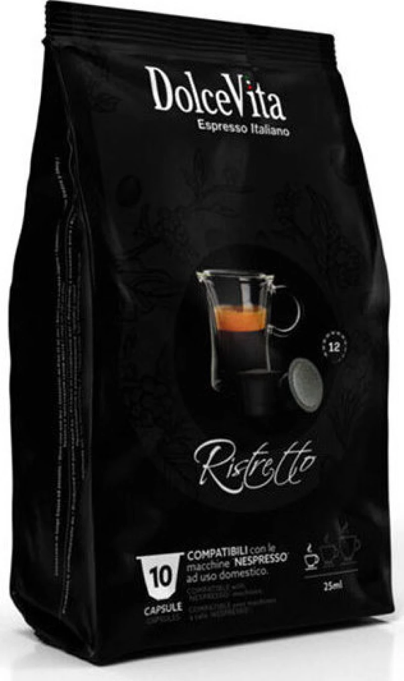 Dolce Vita Κάψουλες Espresso Ristretto Συμβατές με Μηχανή Nespresso 100caps
