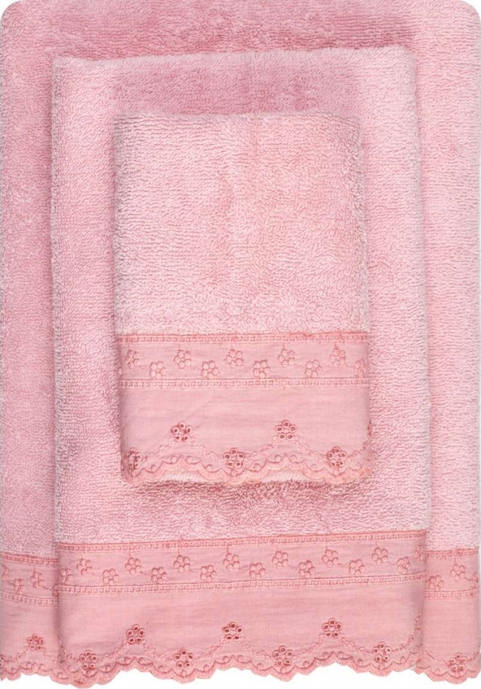 Borea Σετ Πετσέτες 3τμχ 63006 Ροζέ