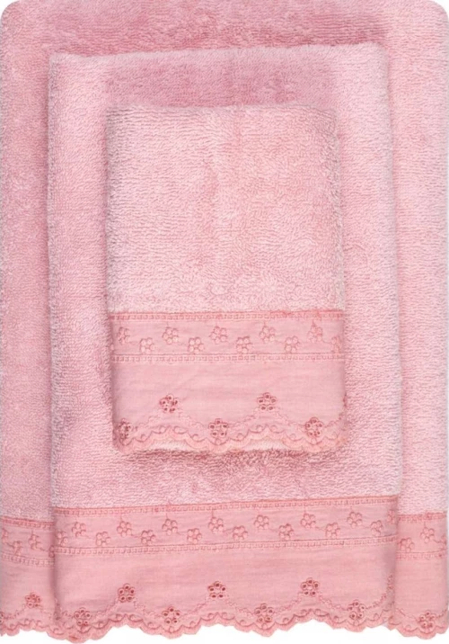 Borea Σετ Πετσέτες 3τμχ 63006 Ροζέ