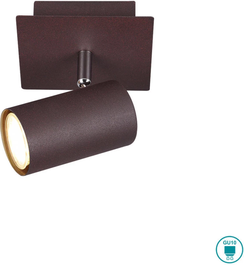 Trio Lighting Marley Μονό Σποτ με Ντουί GU10 σε Μαύρο Χρώμα
