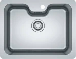 Franke Bell BCX 110-55 TL Υποκαθήμενος Νεροχύτης 61x48cm Inox Σατινέ