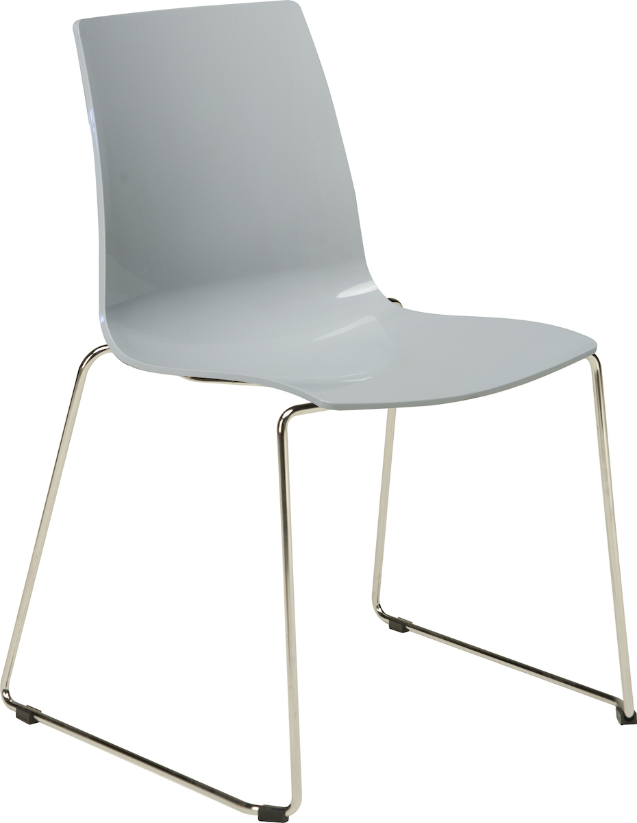 LOLLIPOP SLITTA καρέκλα polycarbonate gloss ΓΚΡΙ, 48x54x87h