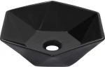 vidaXL 143914 Επικαθήμενος Νιπτήρας Κεραμικός 41x36.5cm Μαύρος
