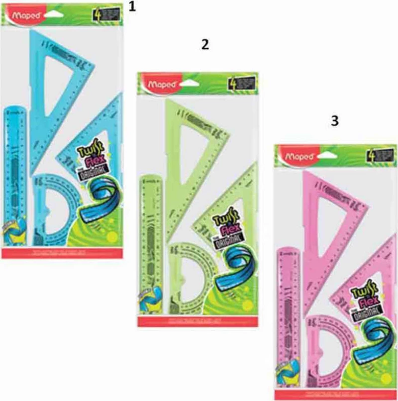 Maped Σετ Γεωμετρικών Οργάνων Twist 'n Flex (Διάφορα Χρώματα) 897158 4τμχ