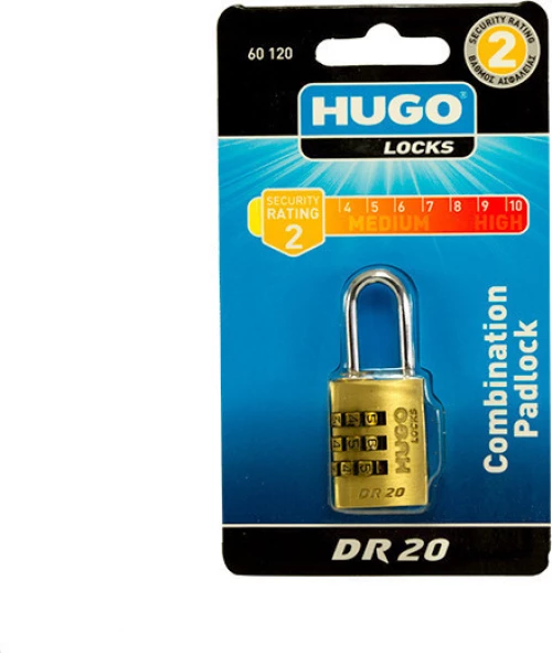 Hugo Locks Λουκέτο Μακρύλαιμο Συνδυασμού 20mm 60120