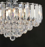 Aca Πολυέλαιος 3xE14 Ø38.5cm με Κρύσταλλα Διάφανος SF175323PC