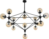 GloboStar Sentinel Πολυέλαιος 15xE27 Ø150cm Μαύρος 150cm 01637