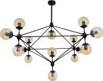 GloboStar Sentinel Πολυέλαιος 15xE27 Ø150cm Μαύρος 150cm 01637