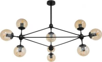 GloboStar Sentinel Πολυέλαιος 10xE27 Ø110cm Μαύρος 110cm 01636
