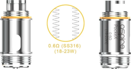 Aspire PockeX 0.6ohm 1τμχ