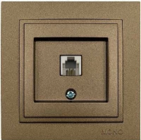 Πρίζα τηλεφώνου RJ11623JK Mono Electric σειρά Despina Metallic καφέ | 505-002336124