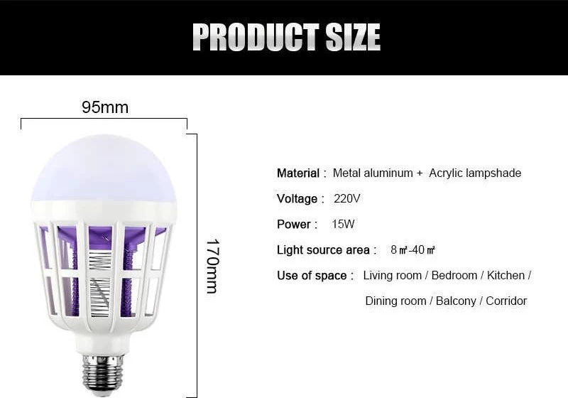 Λάμπα Εντόμων Led 15W
