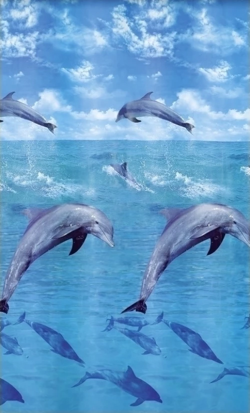 Kleine Wolke Κουρτίνα Μπάνιου 180x200 Dolphin