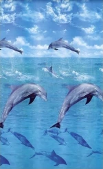 Kleine Wolke Κουρτίνα Μπάνιου 180x200 Dolphin