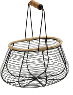 Espiel Φρουτιέρα Μεταλλική Μαύρο 19x13x25cm
