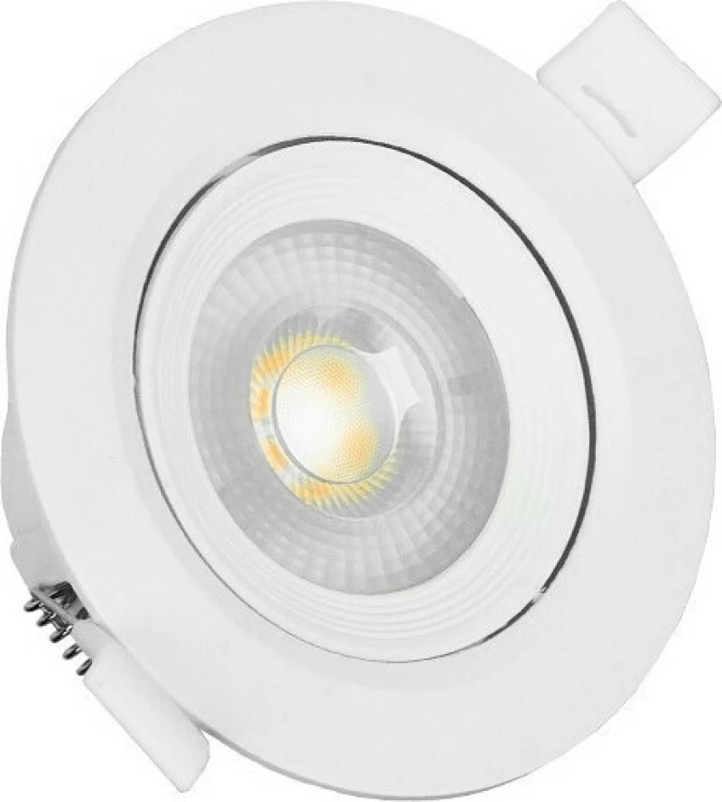 GloboStar LED Σποτ Χωνευτό 5W 3000K 450lm Κινούμενο 9x9cm Λευκό