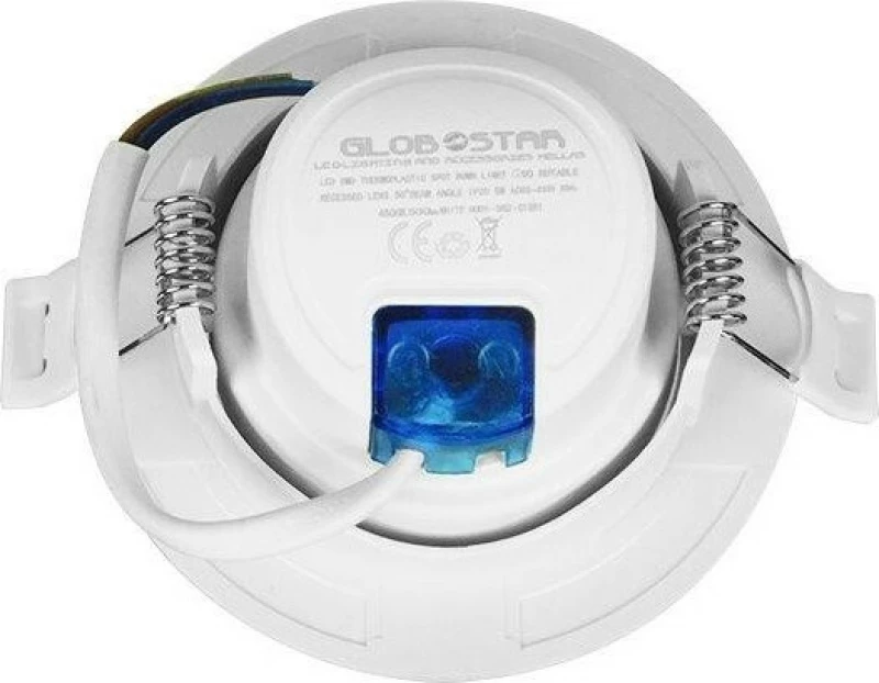 GloboStar LED Σποτ Χωνευτό 5W 3000K 450lm Κινούμενο 9x9cm Λευκό