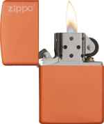 Zippo Αναπτήρας Λαδιού Αντιανεμικός Orange Matte Classic Logo