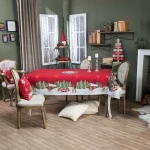Teoran Τραπεζομάντηλο Χριστουγεννιάτικο Rudolph Red 140x220cm