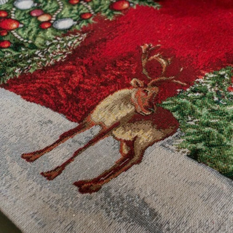 Teoran Τραπεζομάντηλο Χριστουγεννιάτικο Rudolph Red 140x220cm