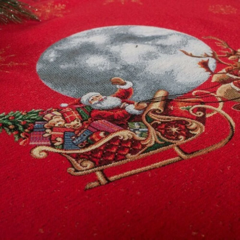 Teoran Τραπεζομάντηλο Χριστουγεννιάτικο Rudolph Red 140x220cm