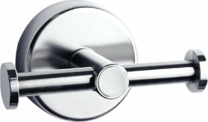 Karag Moderno Άγκιστρο Μπάνιου Διπλό ​7.5x6cm Inox Ασημί
