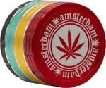 Amsterdam Grace Glass Grinder Τρίφτης Rasta 50mm