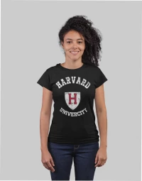 Harvard W T-Shirt (Replica) - BLACK