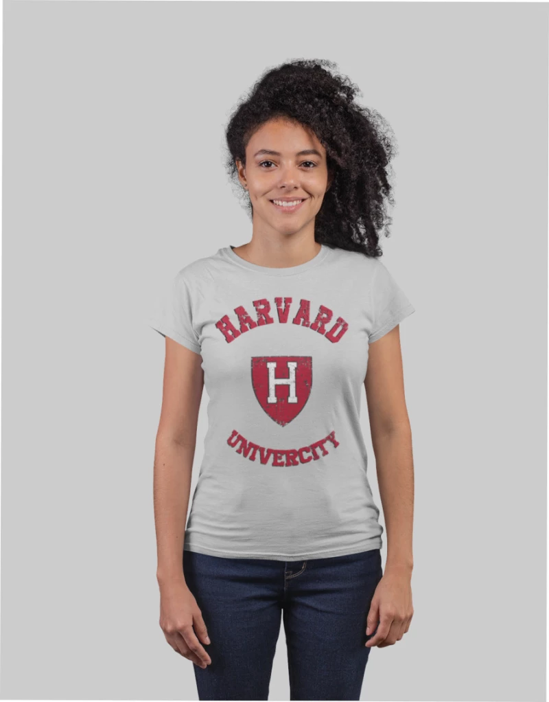 Harvard W T-Shirt (Replica) - BLACK