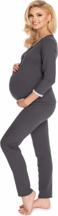 Πυτζαμα εγκυμοσύνης/θηλασμού γραφίτης 0181 Peekaboo