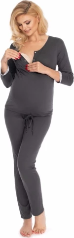 Πυτζαμα εγκυμοσύνης/θηλασμού γραφίτης 0181 Peekaboo