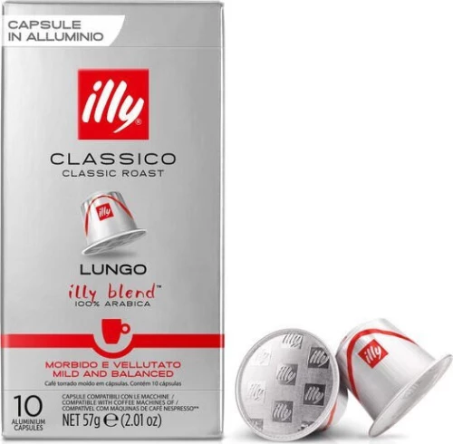 Illy Κάψουλες Espresso Classico Lungo Συμβατές με Μηχανή Nespresso 100caps
