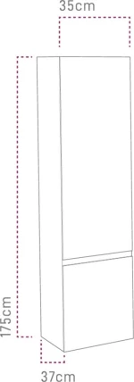 Sanitec Alba A 35 Στήλη Μπάνιου 35x37x175cm Anziano Natural