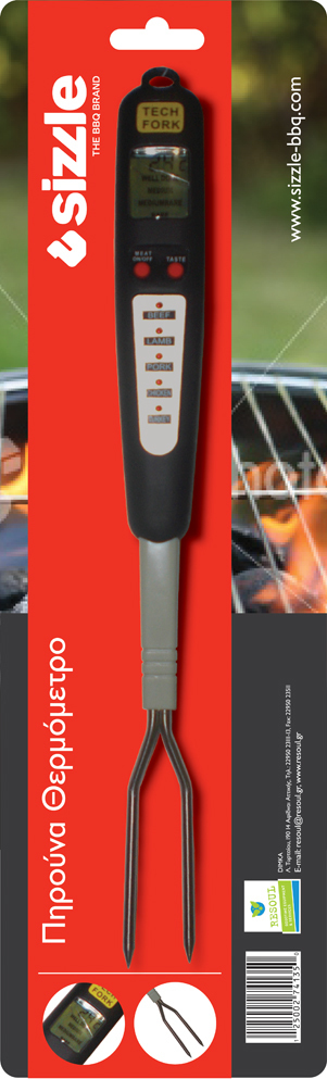 ΠΗΡΟΥΝΑ ΘΕΡΜΟΜΕΤΡΟ SIZZLE ΑΝΟΞΕΙΔΩΤΗ BBQ