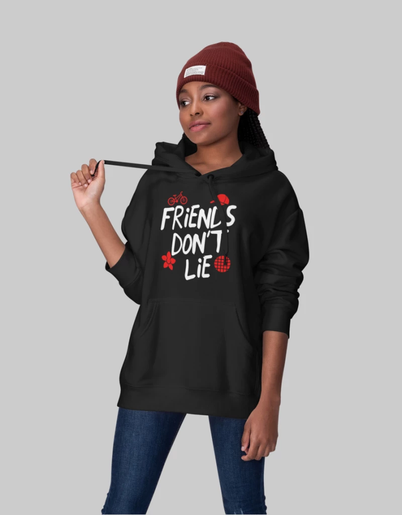 Friends Don't Lie W Hoodie - WHITE