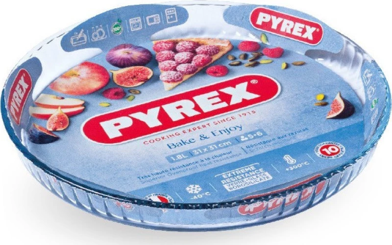 Pyrex Φόρμα Ζαχαροπλαστικής για Τάρτα Γυάλινη 30x30x4.5cm