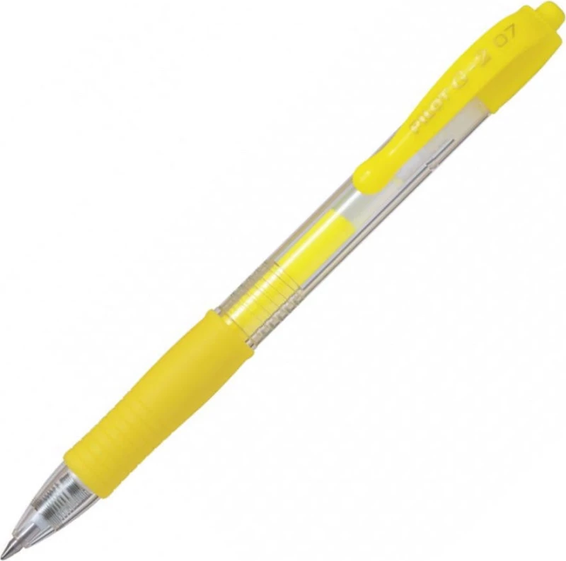Pilot Στυλό Gel 0.7mm με Κίτρινο Mελάνι G-2 Neon Yellow