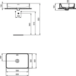 Ideal Standard Strada Ii Επικαθήμενος Νιπτήρας Πορσελάνης 60x40cm Λευκός