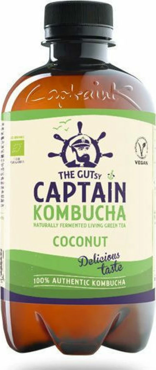 Captain Kombucha Βιολογικό Ανθρακούχο Ποτό Kombucha Γεύση Καρύδα 400ml