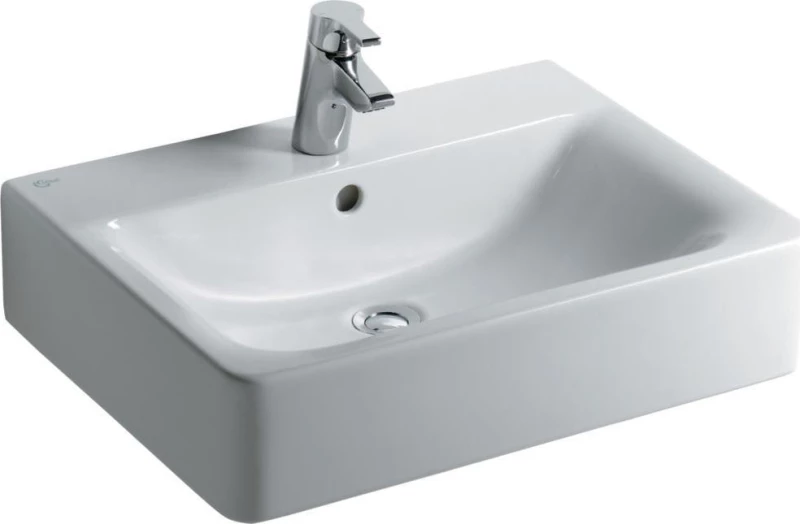 Ideal Standard Connect Cube Επιτοίχιος Κρεμαστός Νιπτήρας Πορσελάνης 60x40cm Λευκός