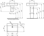 Ideal Standard Connect Cube Επιτοίχιος Κρεμαστός Νιπτήρας Πορσελάνης 60x40cm Λευκός